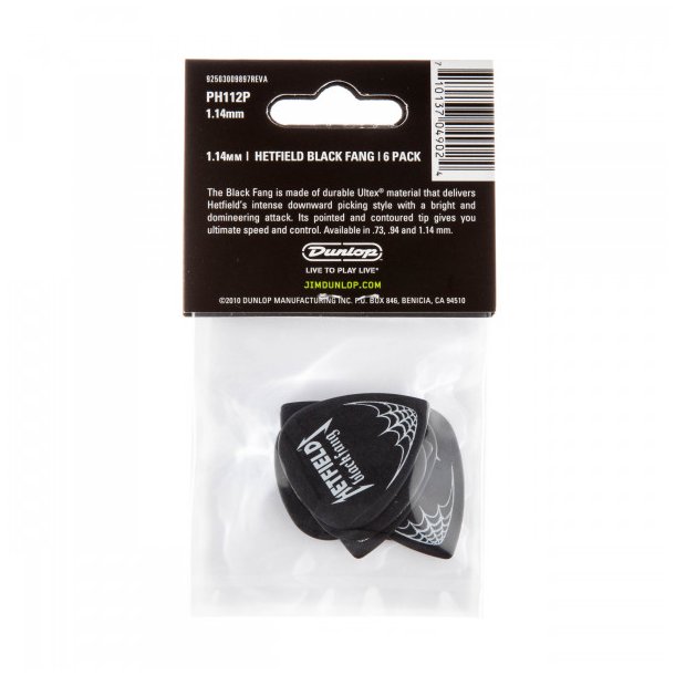 DUNLOP Hetfield Black Fang PH112P1.14 6/PLYPK